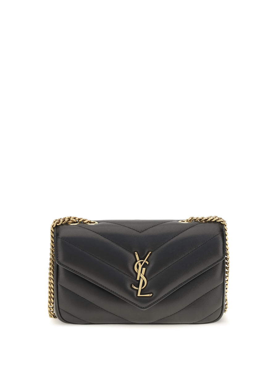 Saint Laurent 100% lamb leather crossbody bag in black