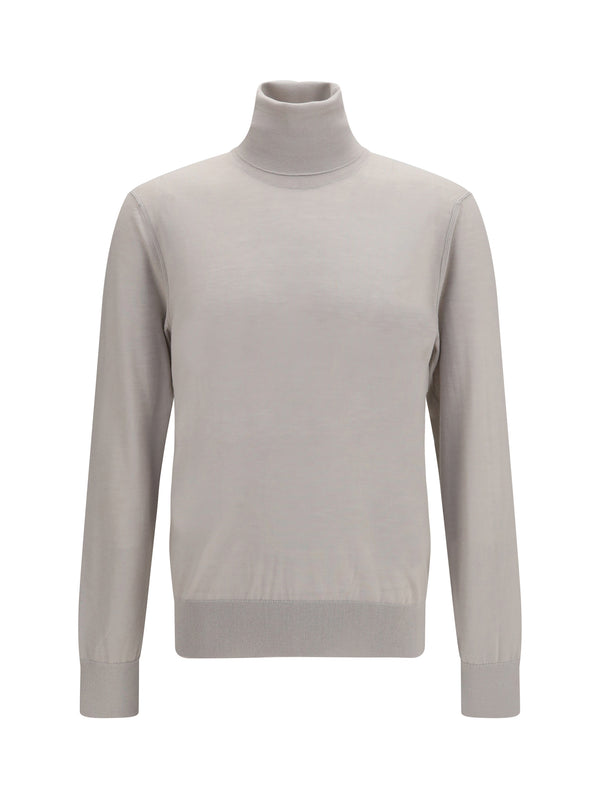 Cashmere Turtleneck Sweater Beige Chiarissimo Kashmir/capra Hircus