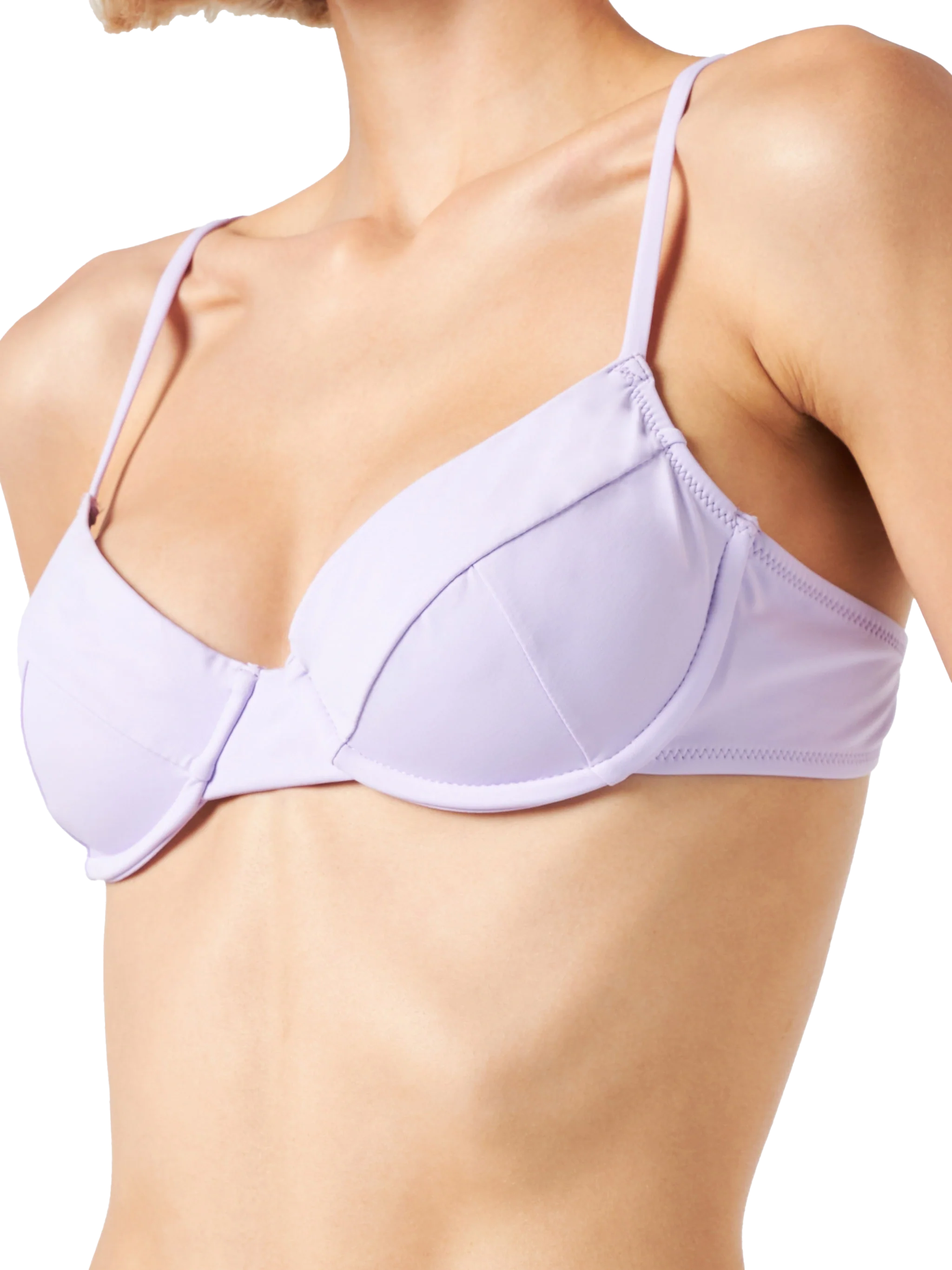 Lilac Bea Underwired Bralette Bikini Top Pink