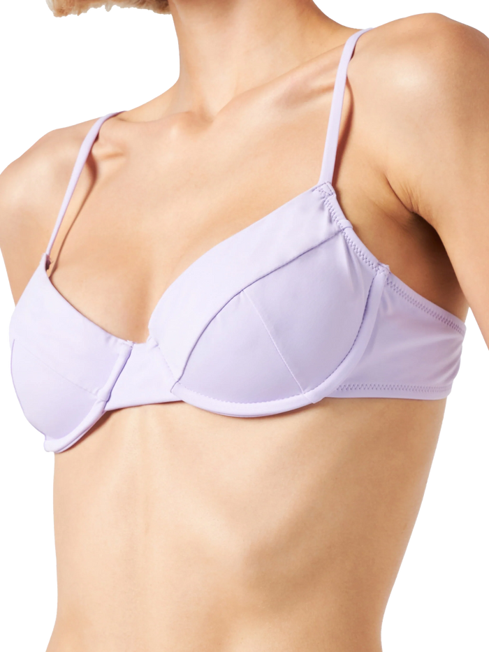 Lilac Bea Underwired Bralette Bikini Top Pink