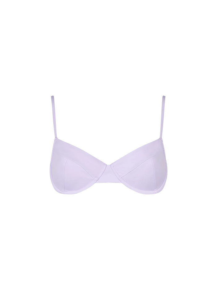 Lilac Bea Underwired Bralette Bikini Top Pink