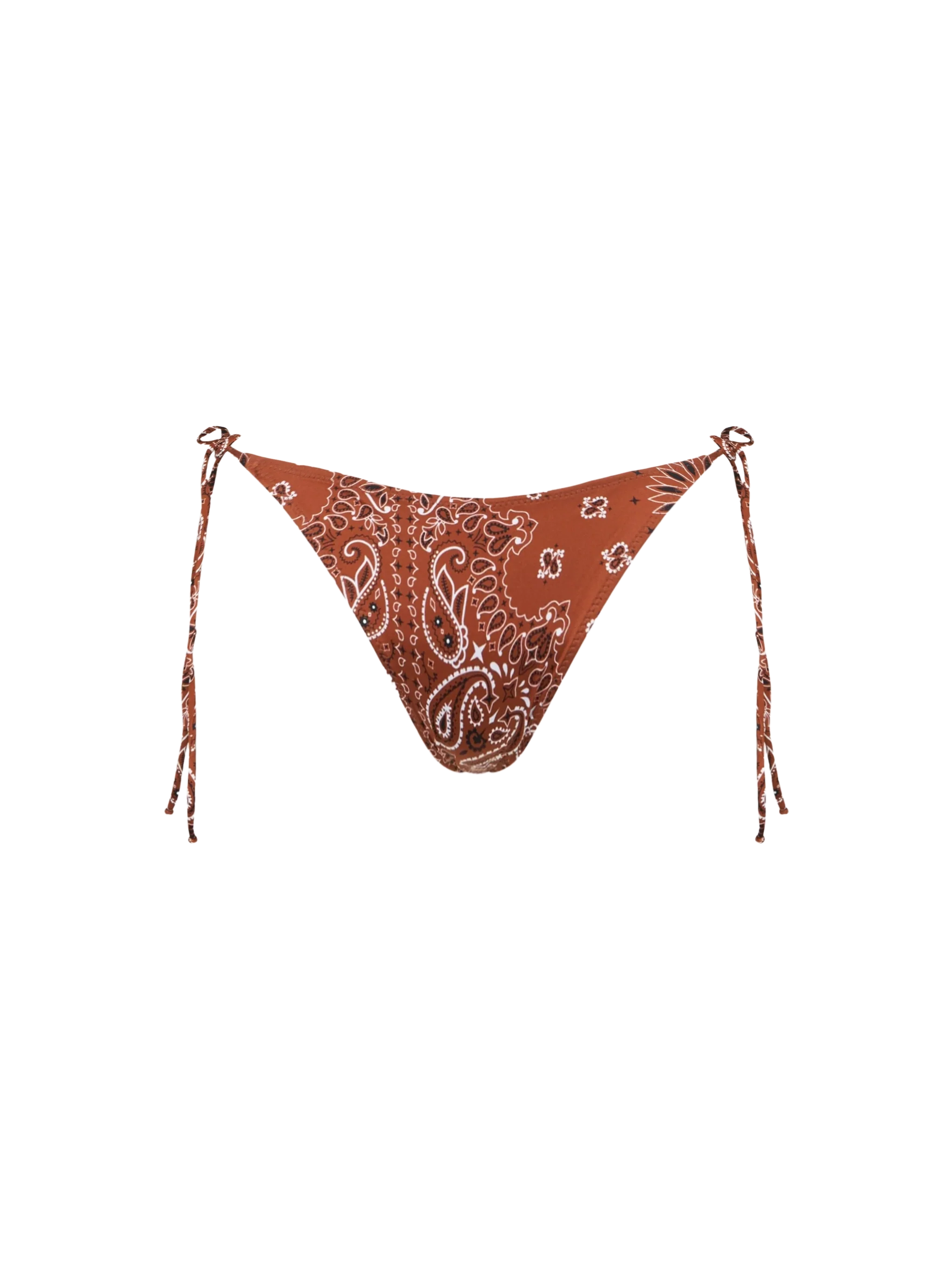 Brown Marielle Bandana Print Swim Briefs Bottom