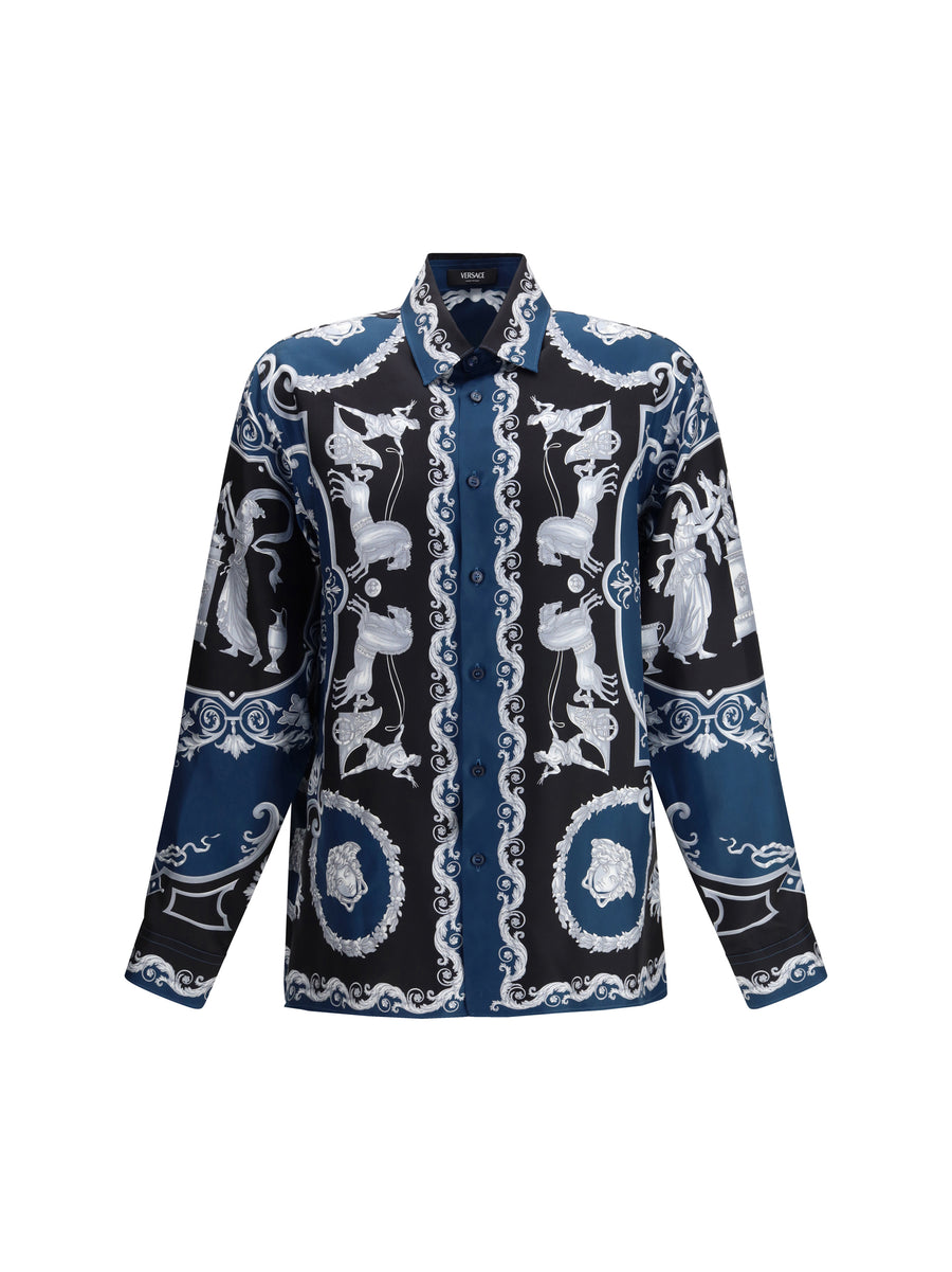 Versace 100% silk shirt in black