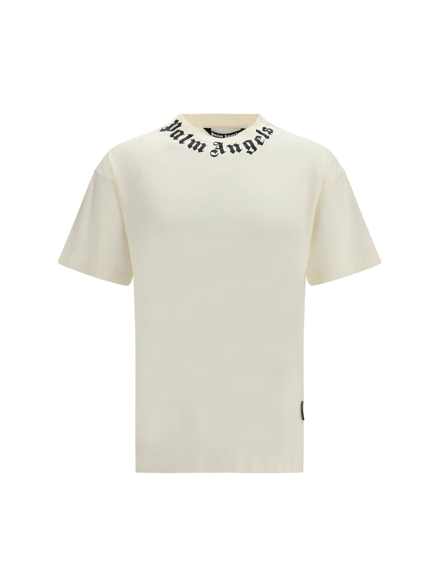 T-Shirt Crewneck Off White-Black White/black Cotton T-shirts