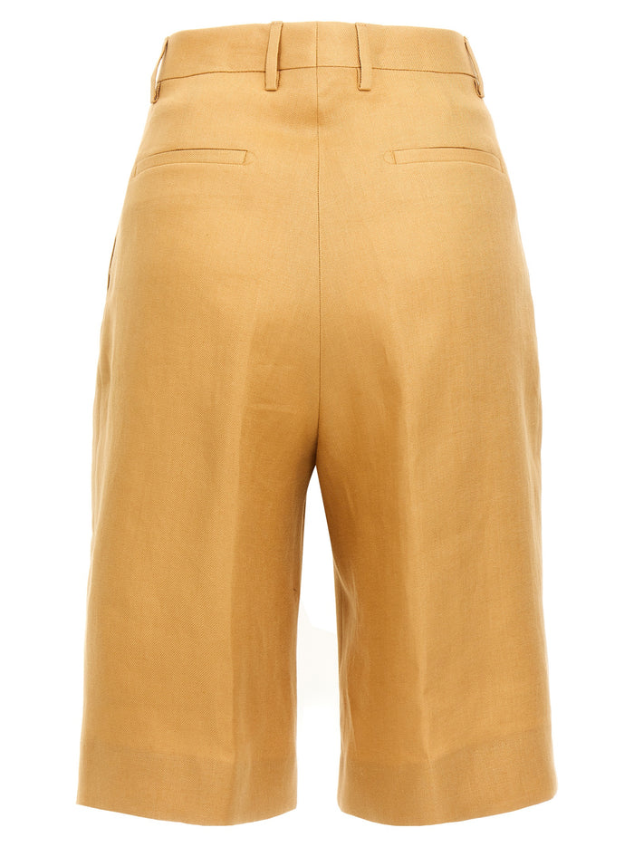 B-Effie bermuda shorts Orange Linen Bermuda