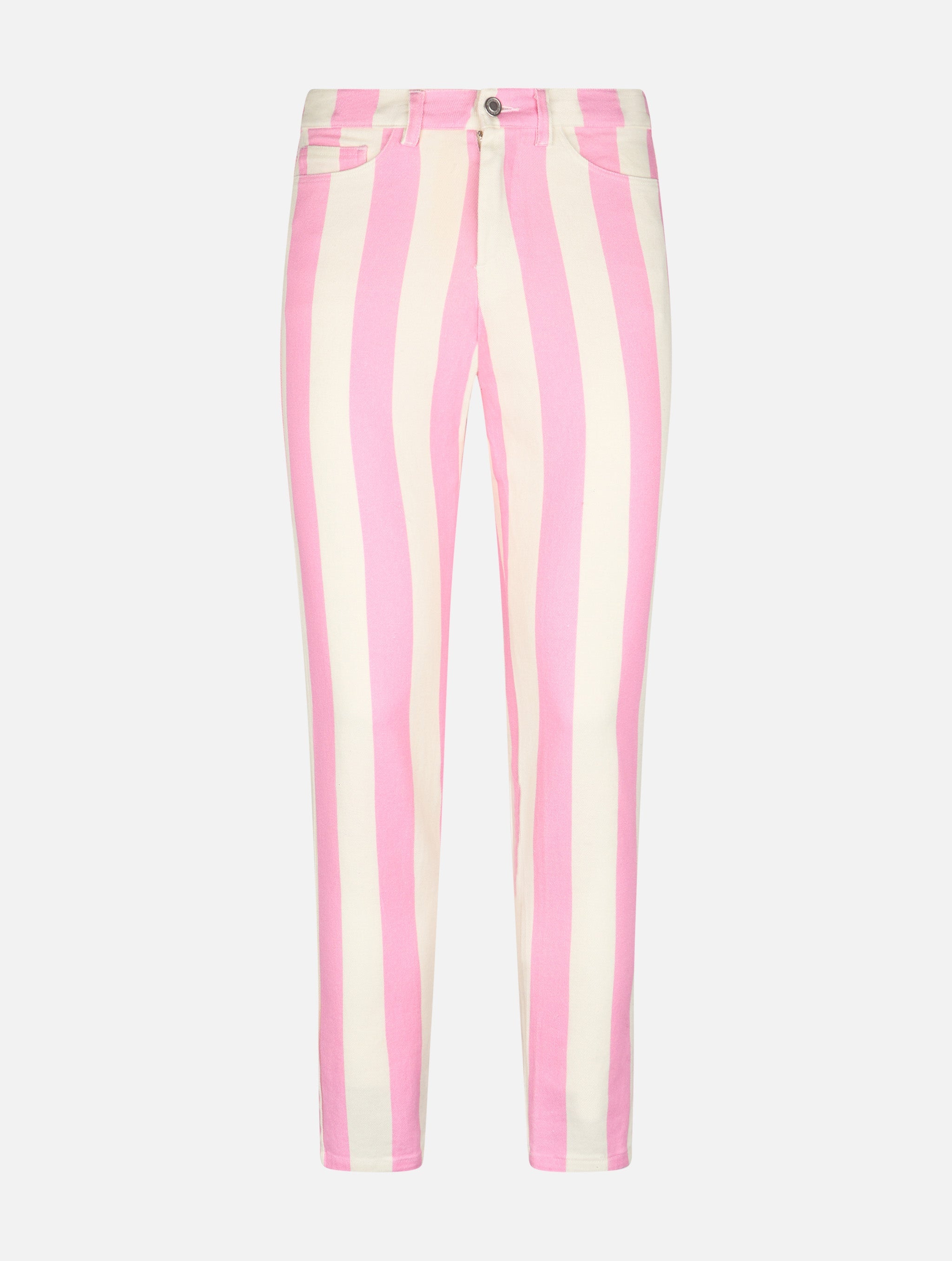 Belleville Pink Striped Denim Jeans Pant