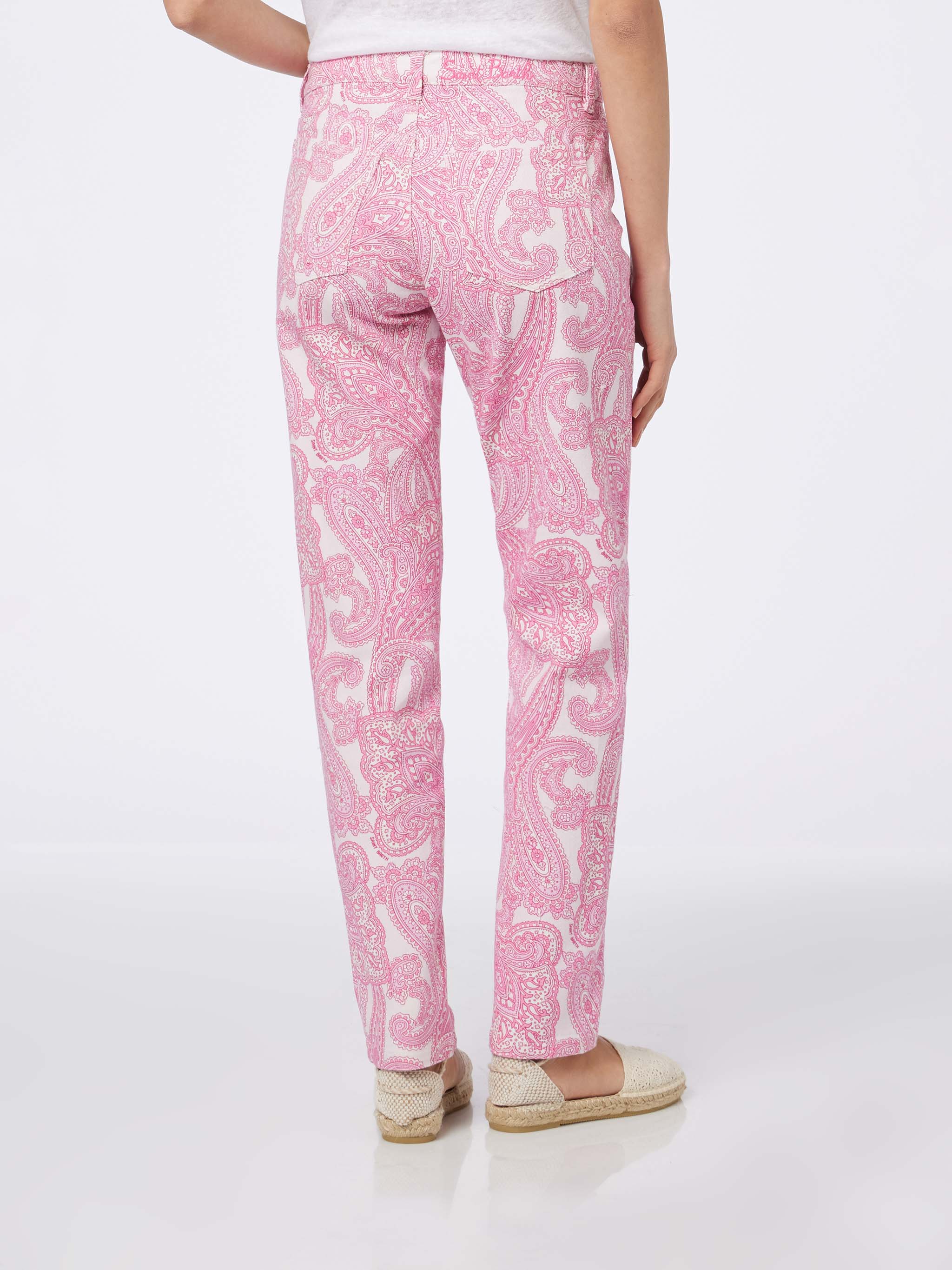 Pink Paisley Belleville Denim Pants
