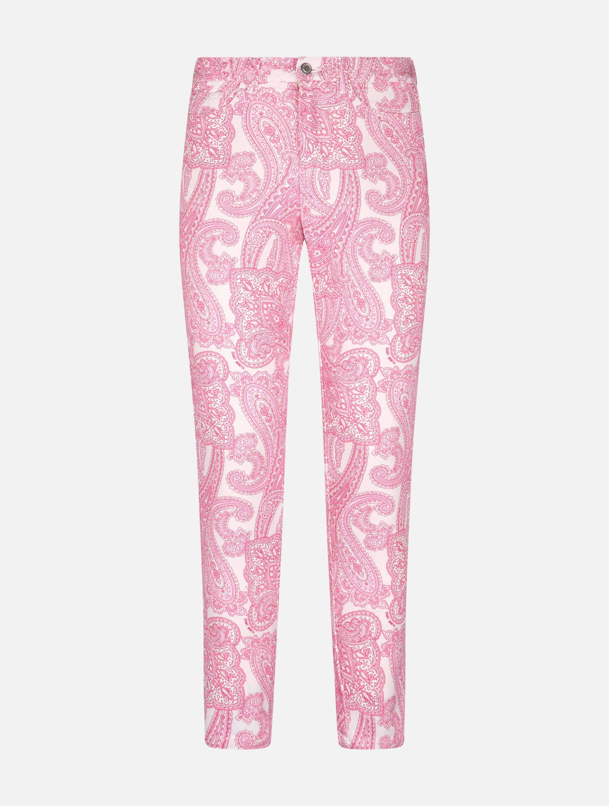 Pink Paisley Belleville Denim Pants