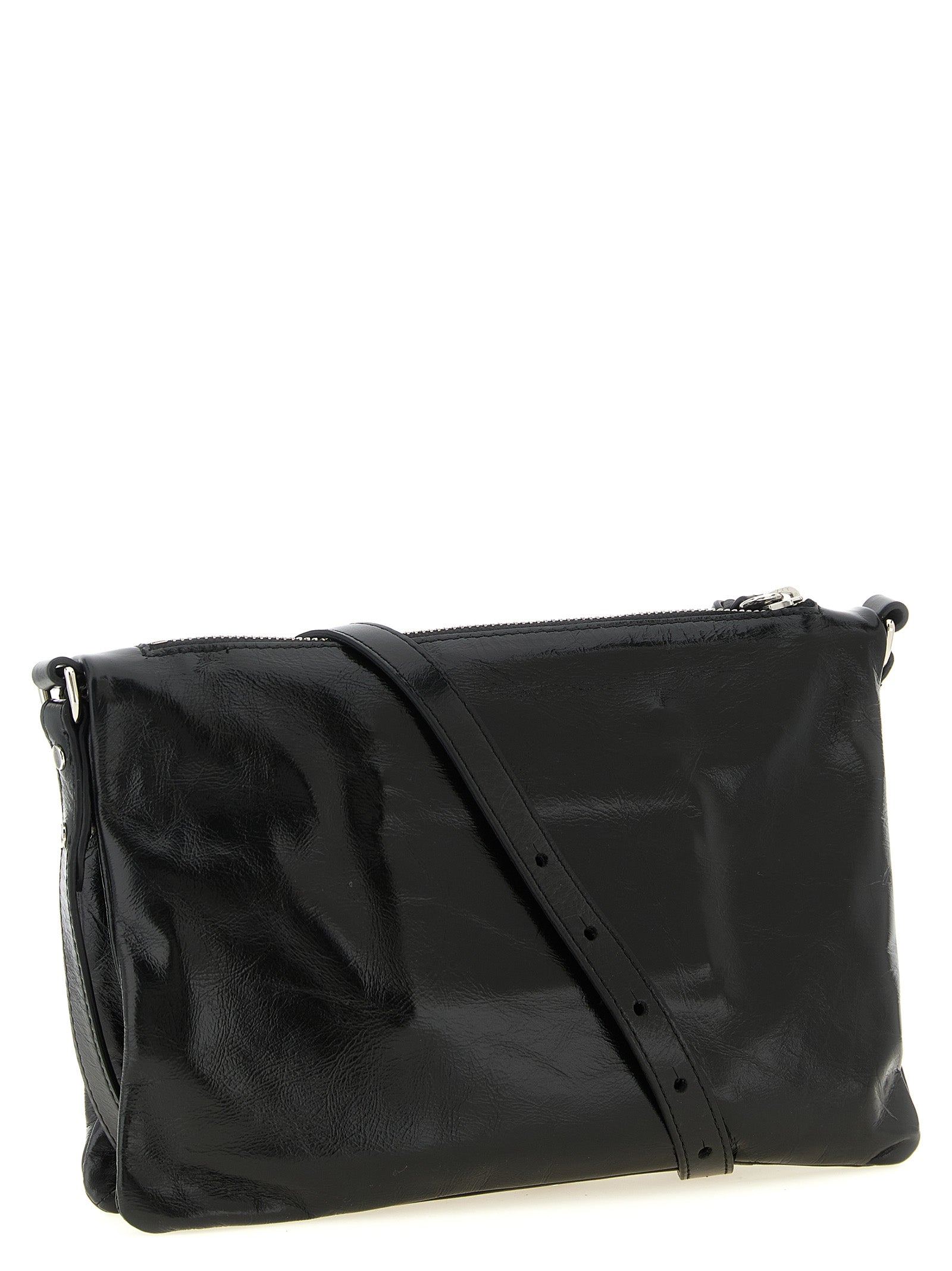 Winna Duo Crossbody Bag Black Calfskin Leather (bos Taurus)