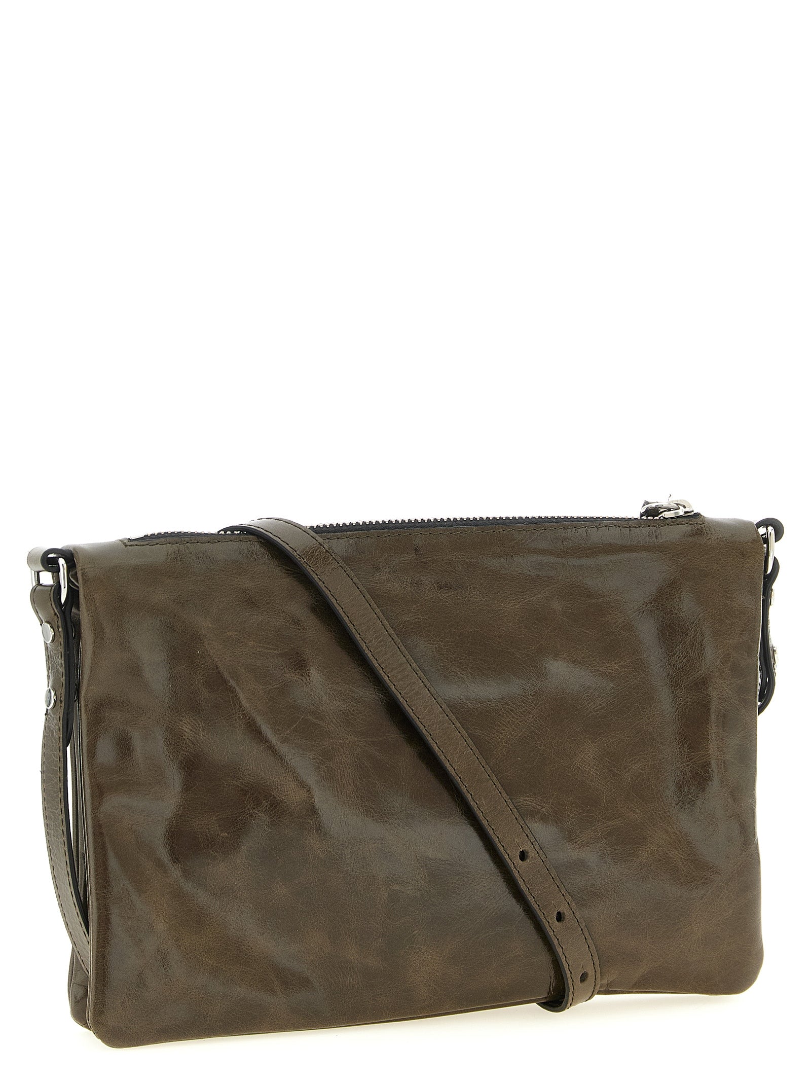 Winna Duo crossbody bag Green Calfskin Leather (bos Taurus)