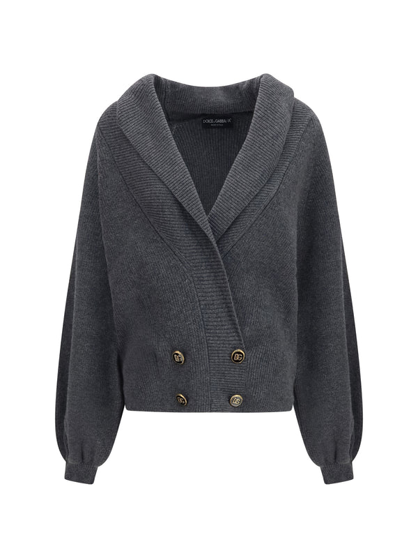 Cropped Shawl Collar Cardigan With Wide Sleeves Canna Di Fucile Scur Merino Wool Ovis Aries Jacket