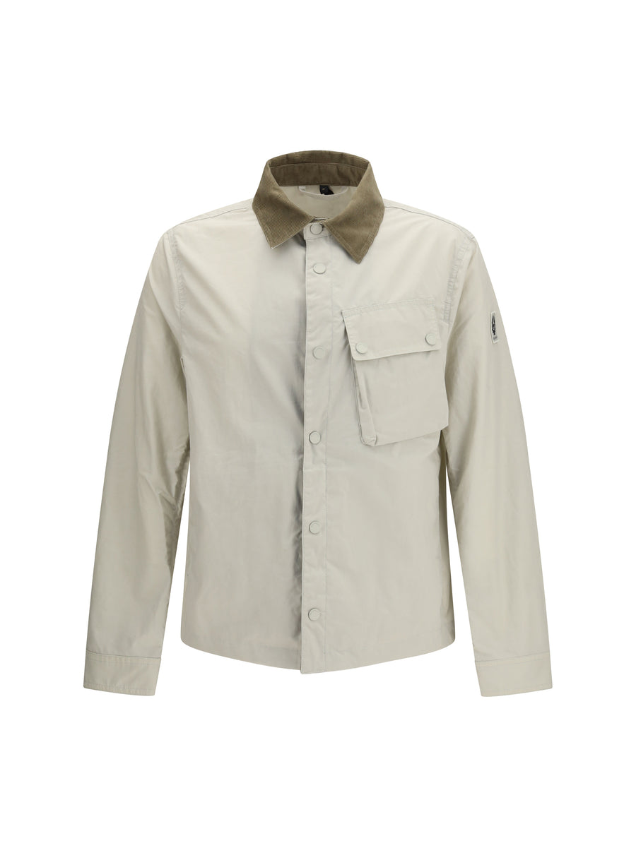 Jacket Ground With Velvet Collar Silver Birch Cotton