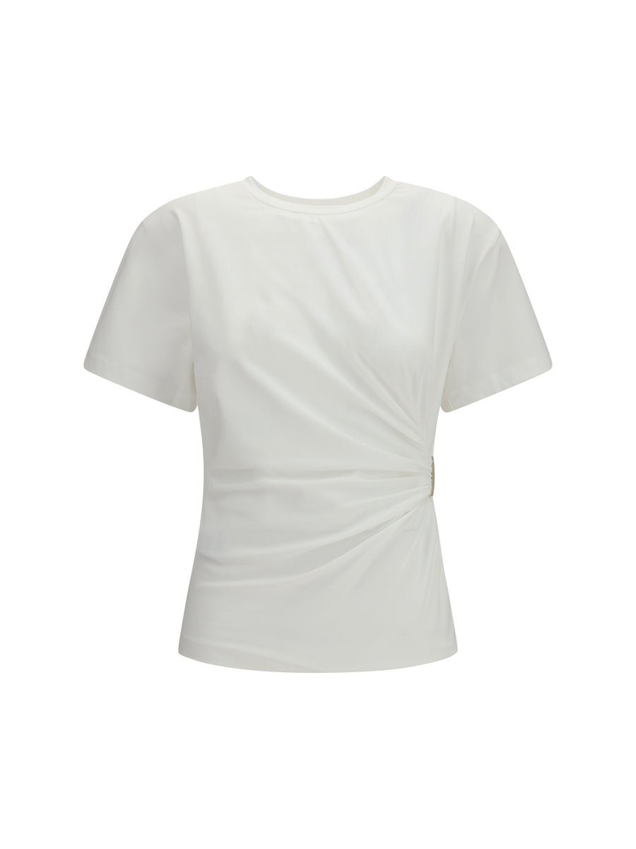 Pinko 85% cotton t-shirt in white