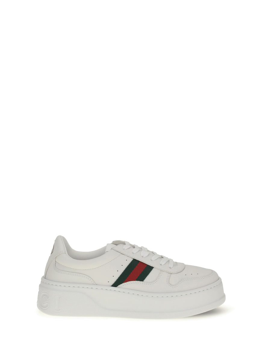 Gucci Upper: 100% calf leather; Sole: 100% rubber sneakers in white