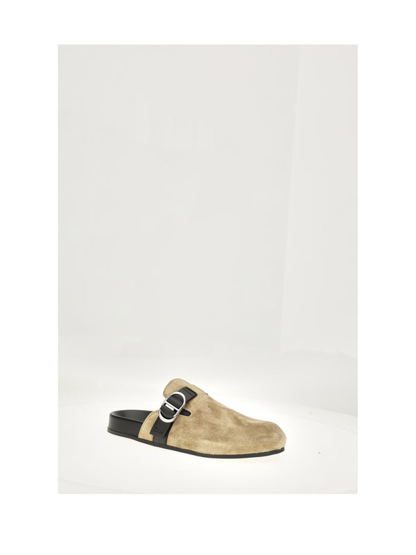 Sabot Boston Calf Leather Beige Sandal