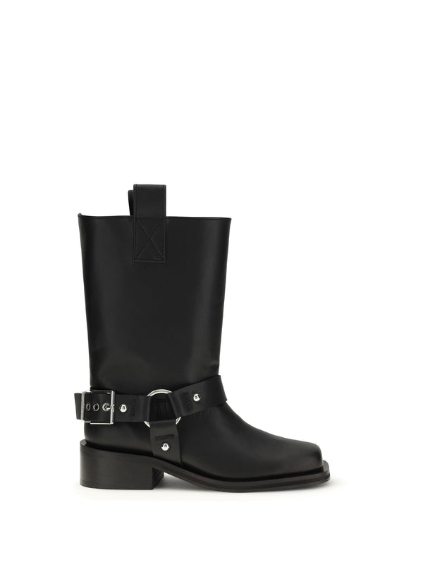 Ganni 45% calf leather boots in black