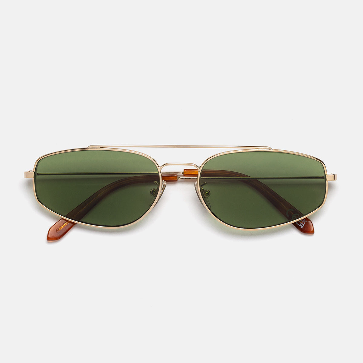 Retrosuperfuture TEMA 2.0 GREEN Gold Oro Metal Occhiali Da Sole