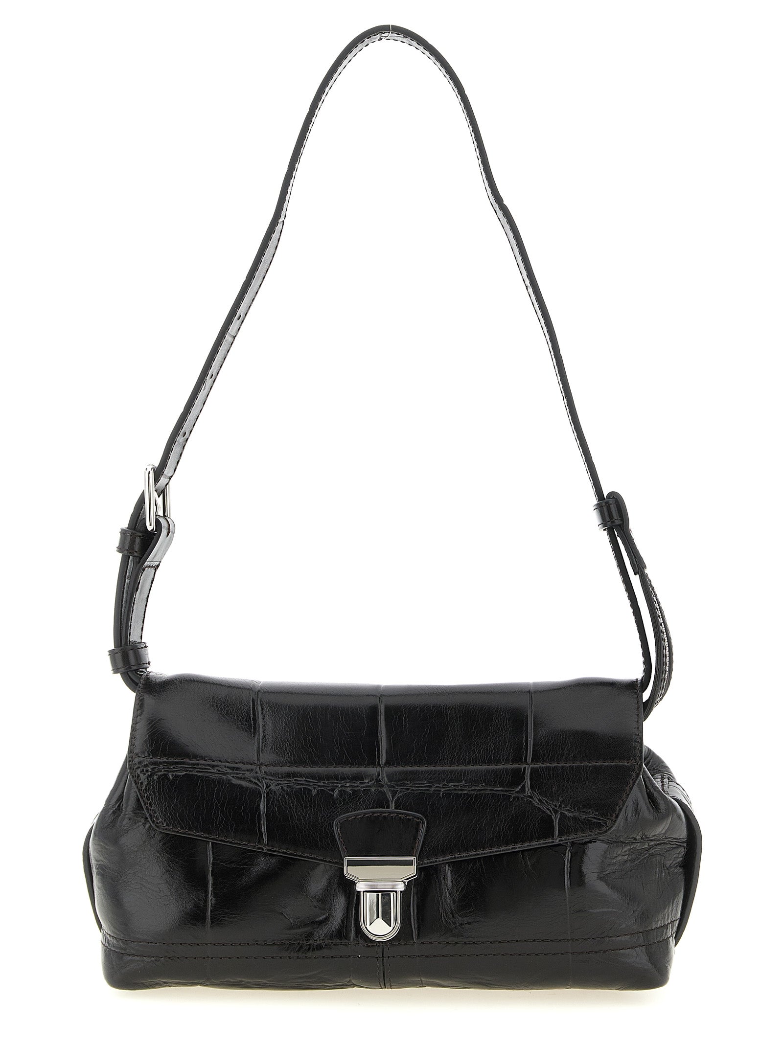 Gear Small Shoulder Bag Brown Calfskin Leather (bos Taurus)