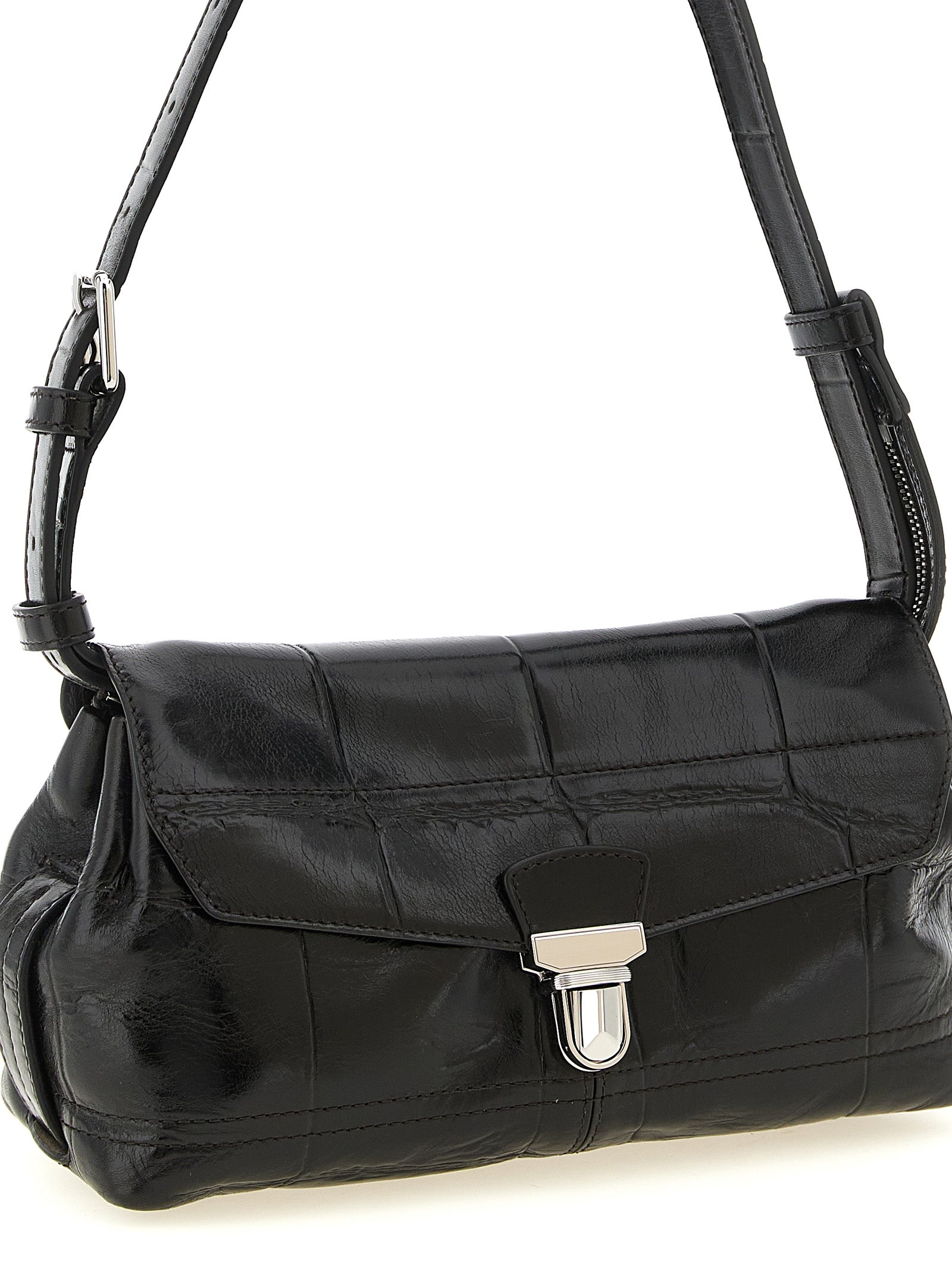 Gear Small Shoulder Bag Brown Calfskin Leather (bos Taurus)