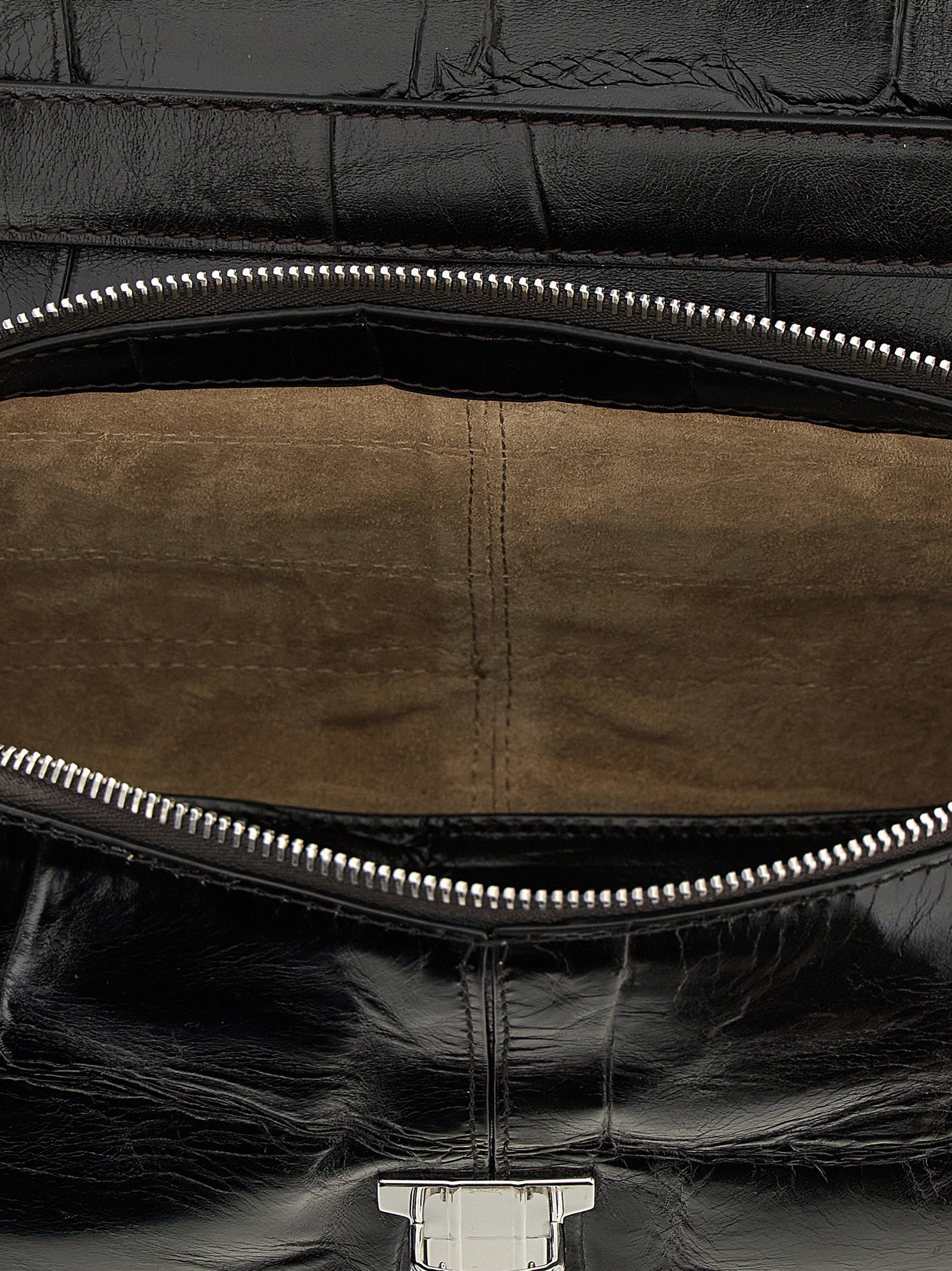 Gear Small Shoulder Bag Brown Calfskin Leather (bos Taurus)