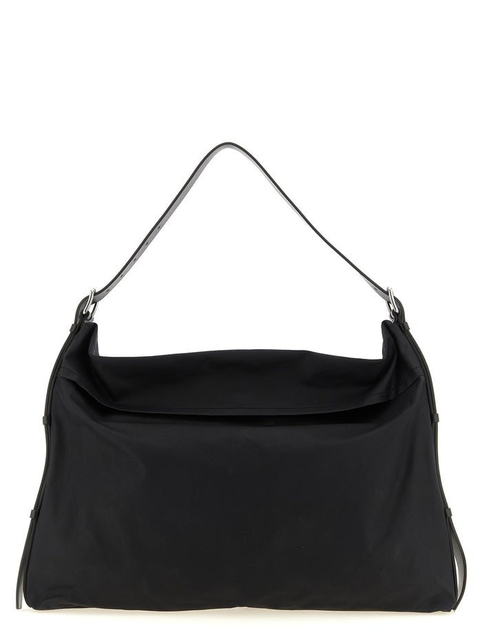 Trench Pocket medium shoulder bag Black Cotton