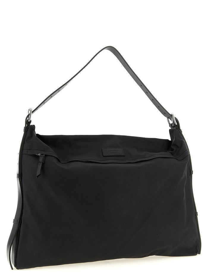 Trench Pocket medium shoulder bag Black Cotton