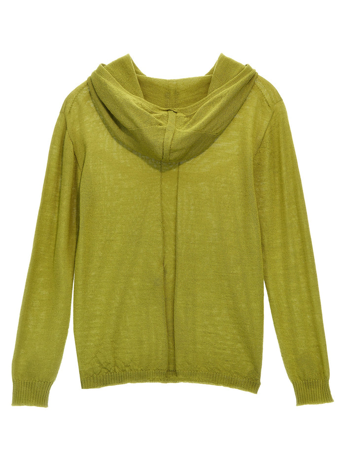Wool hooded sweater Green Sweater, Cardigans
