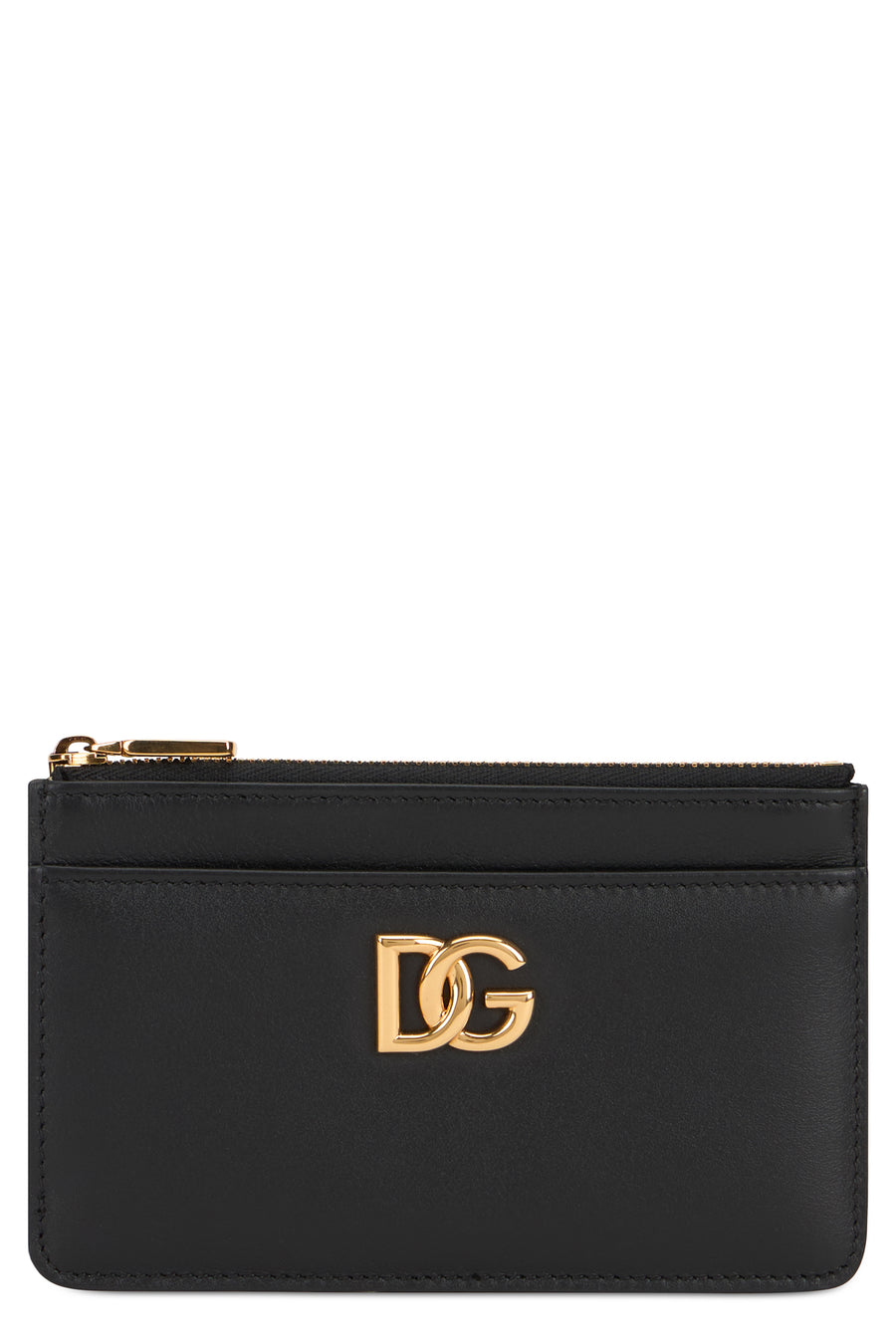 Card Holder Black Calfskin With Zip Wallets & Cardholders