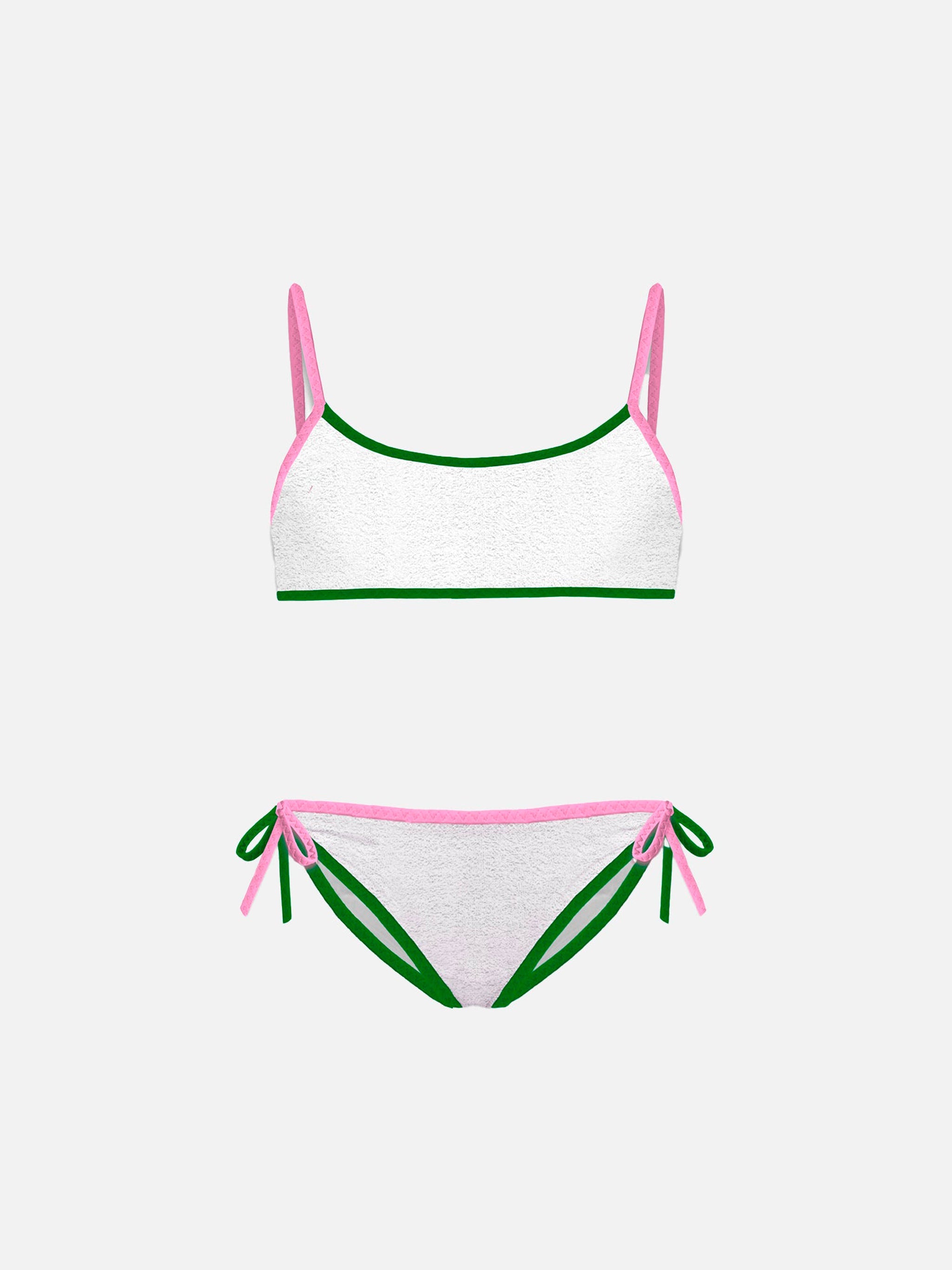 Girl Terry Bralette Bikini Pink