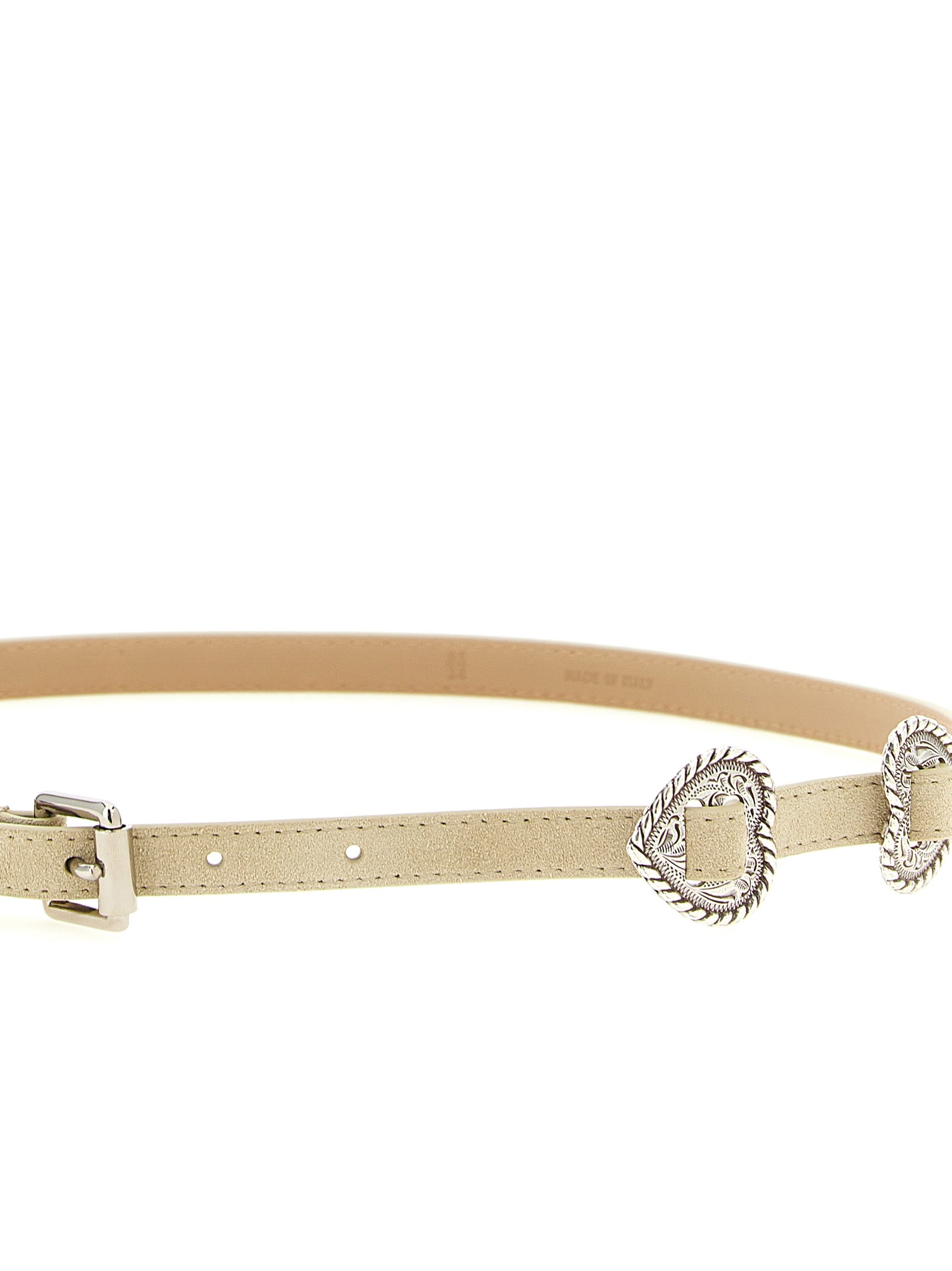 Ranchera belt Beige Calfskin Leather (bos Taurus)
