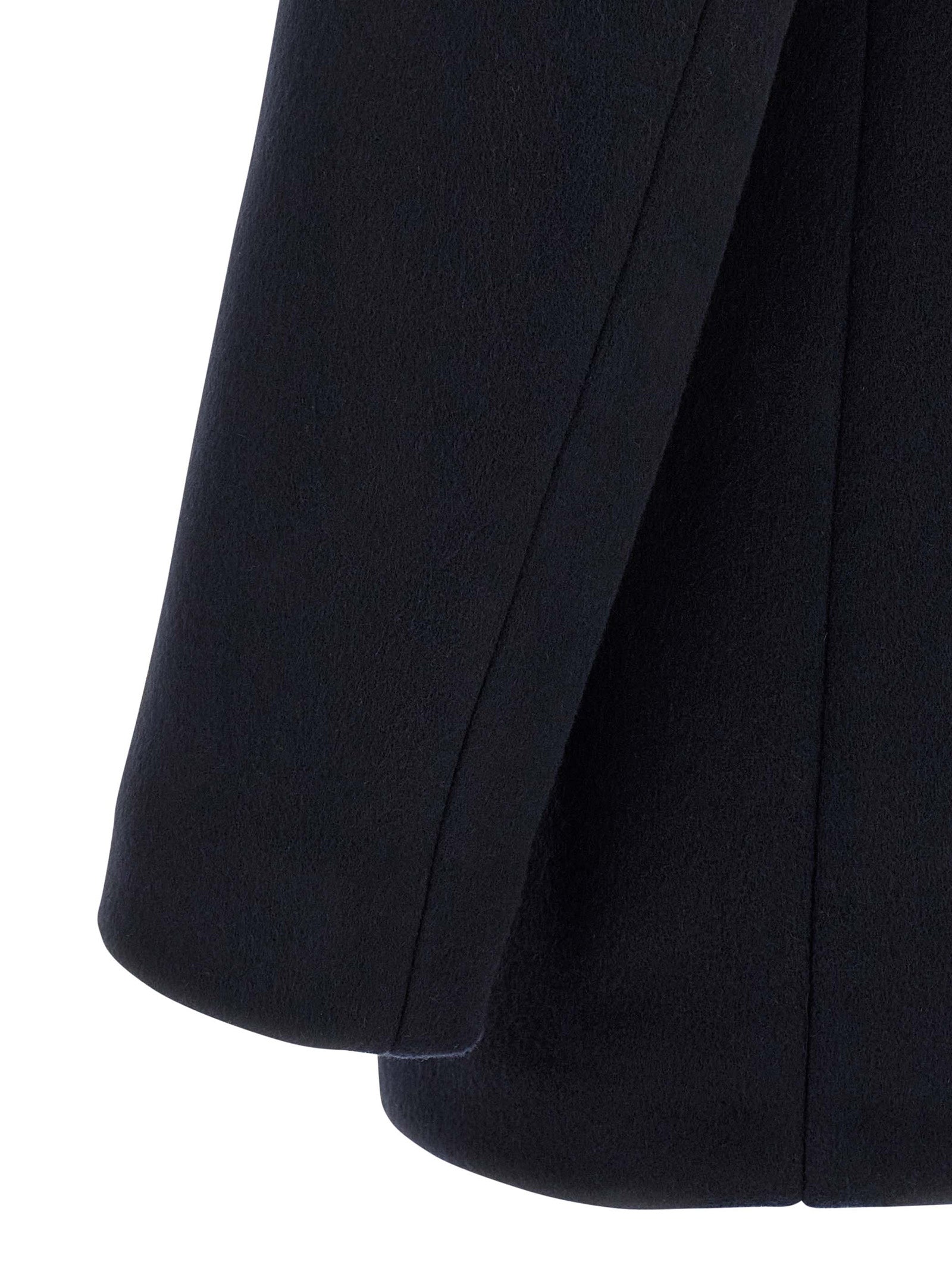 Double-Breasted Caban Blue Wool Coats, Trench Coats