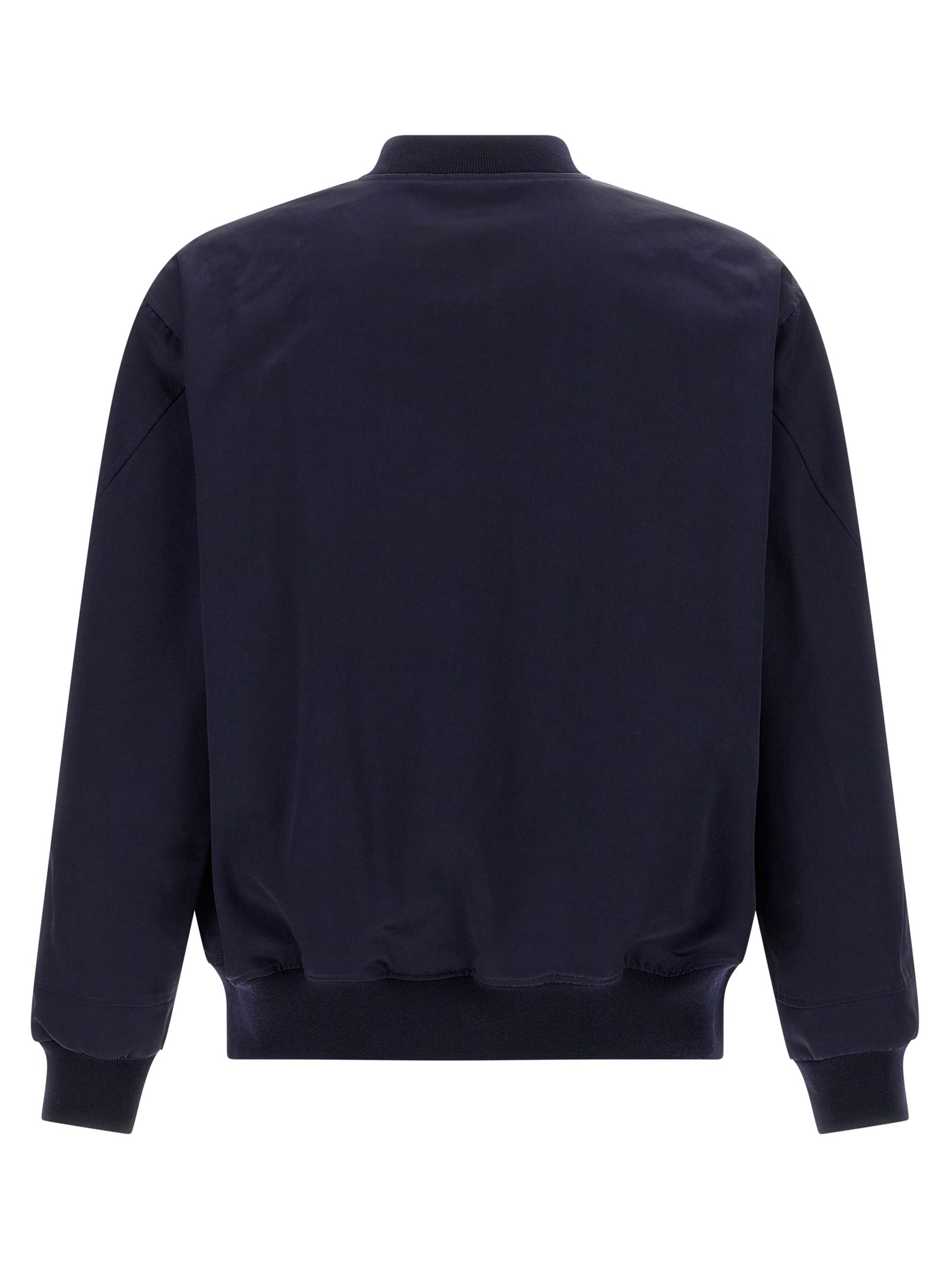Logo bomber jacket Blue Cotton Down Jacket, Parka, Casual