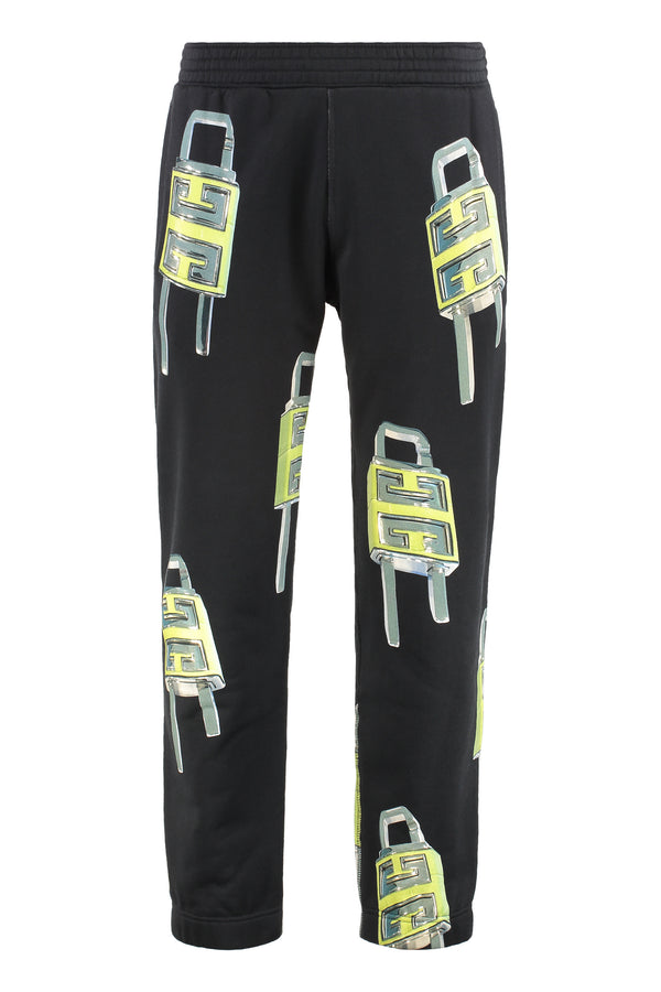 Black Cotton Track Pants
