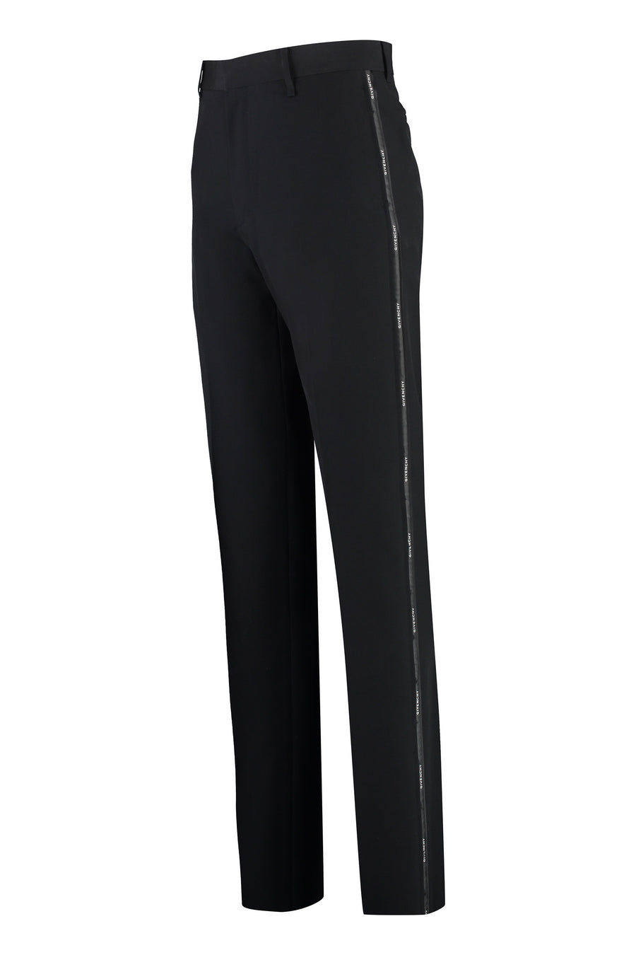 Tailored Wool Trousers, Black