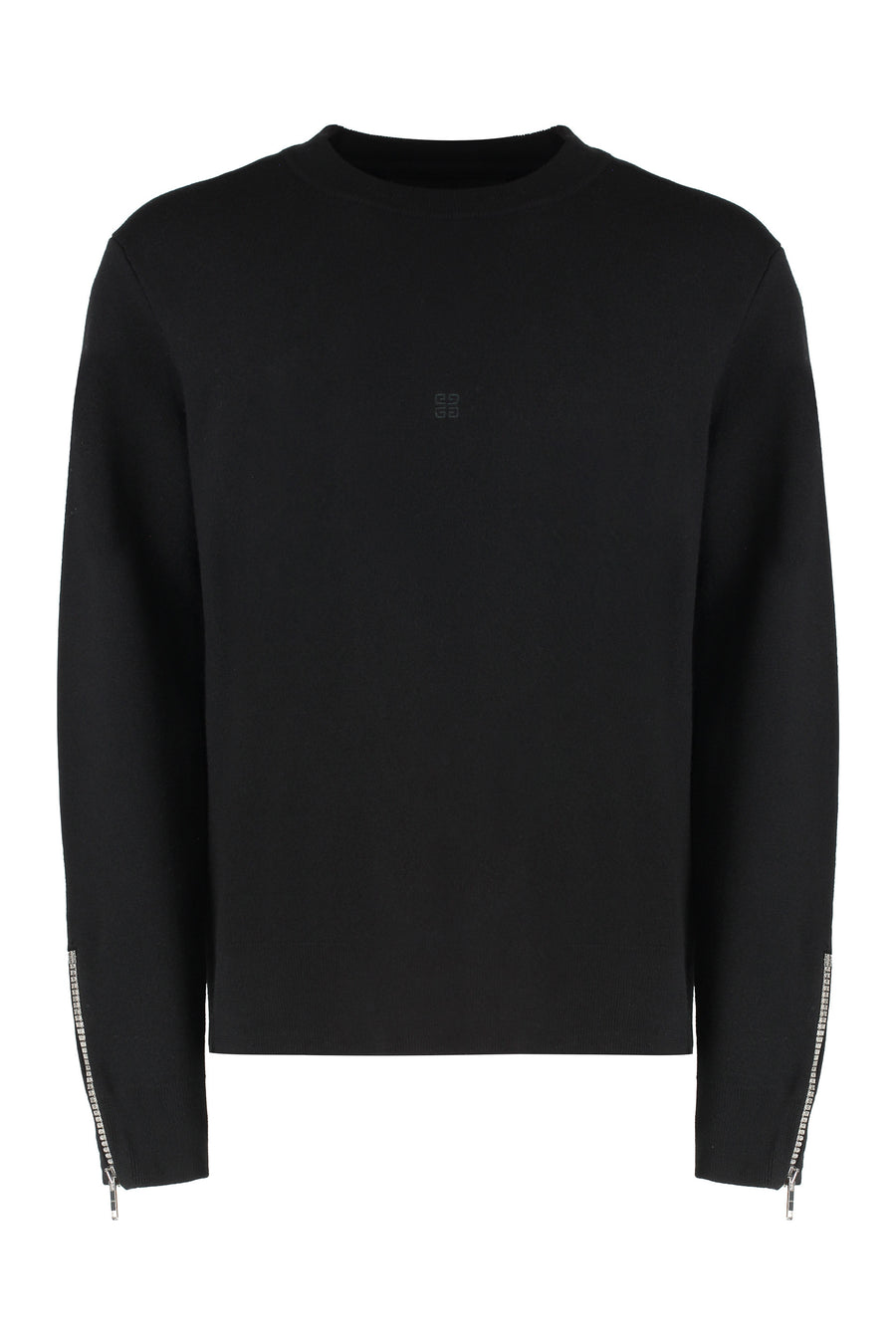 Crew-Neck Wool Sweater Black Sweatshirts