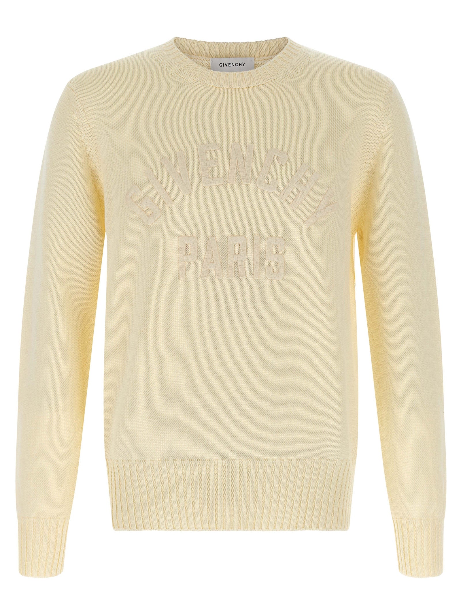 Logo sweater Beige Cotton Sweater, Cardigans