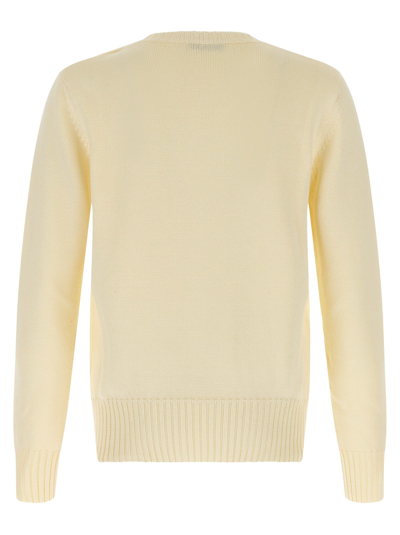 Logo sweater Beige Cotton Sweater, Cardigans