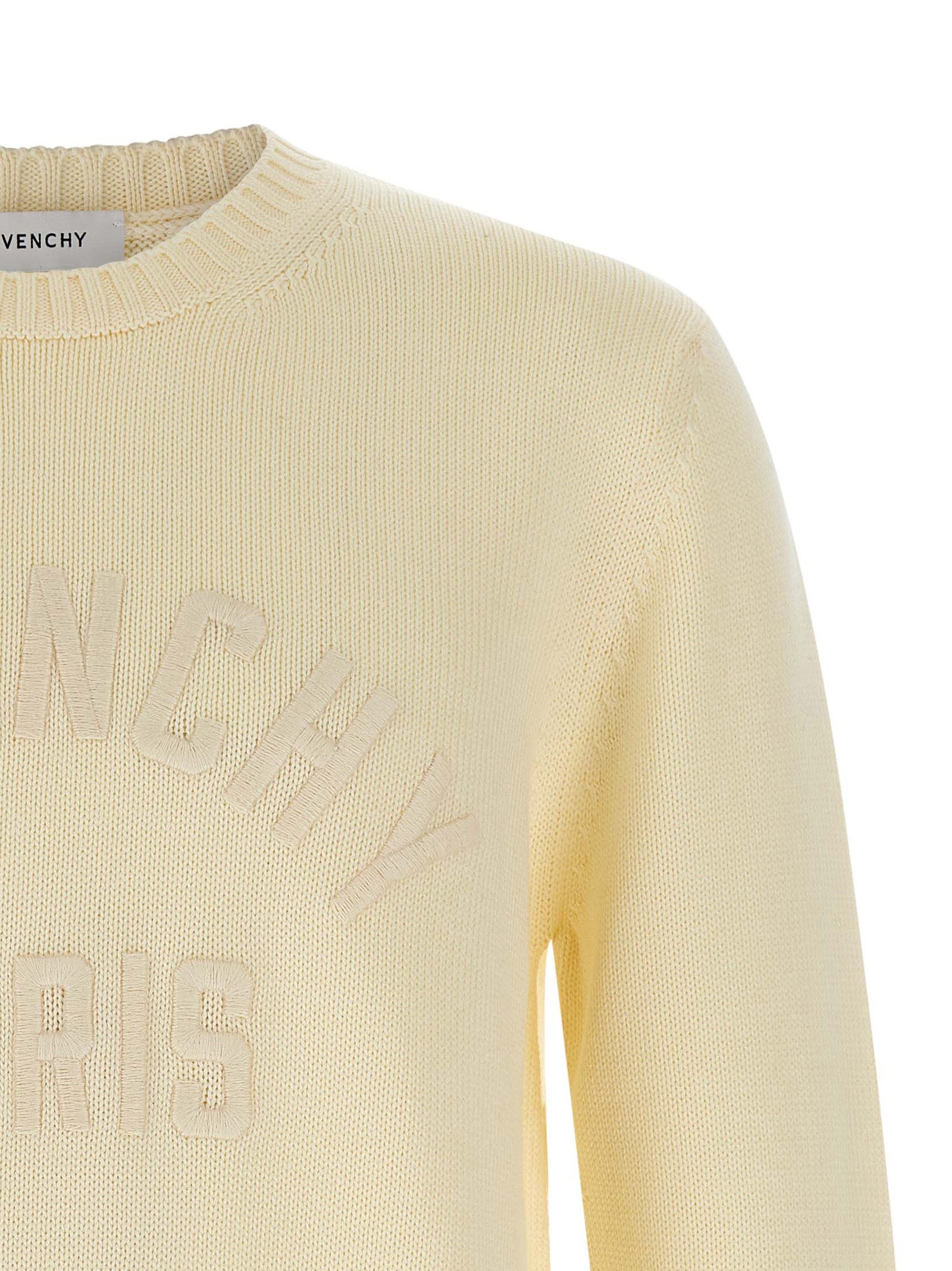 Logo sweater Beige Cotton Sweater, Cardigans