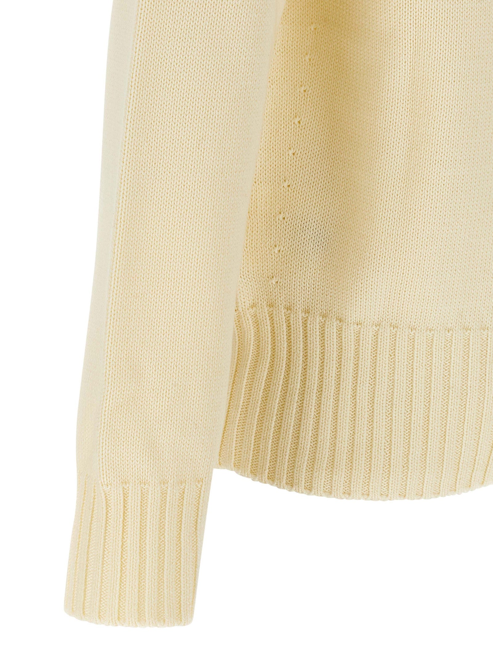 Logo sweater Beige Cotton Sweater, Cardigans