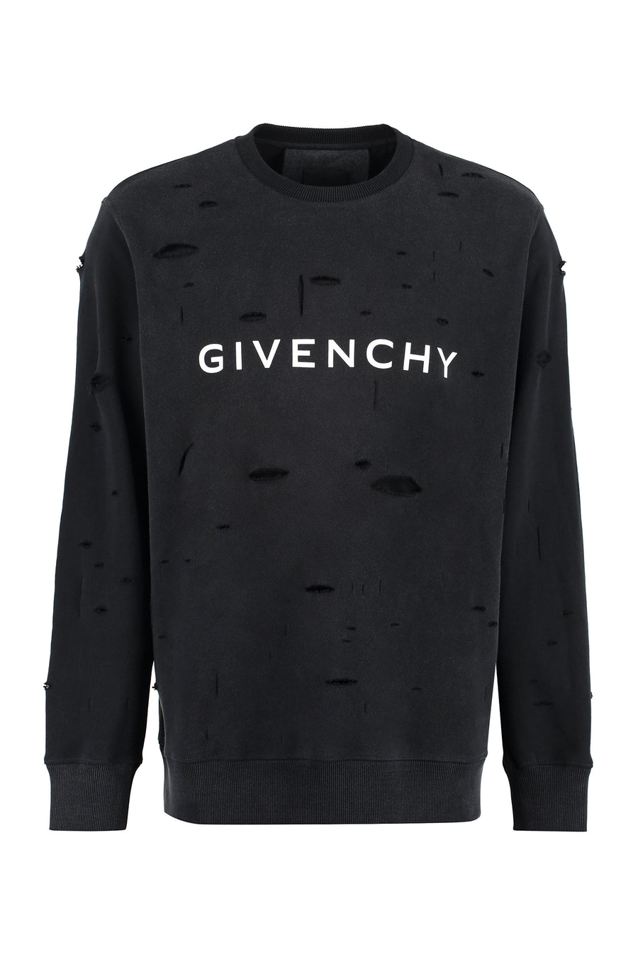 Givenchy Cotton Crew-Neck Sweatshirt Black Sweatshirts