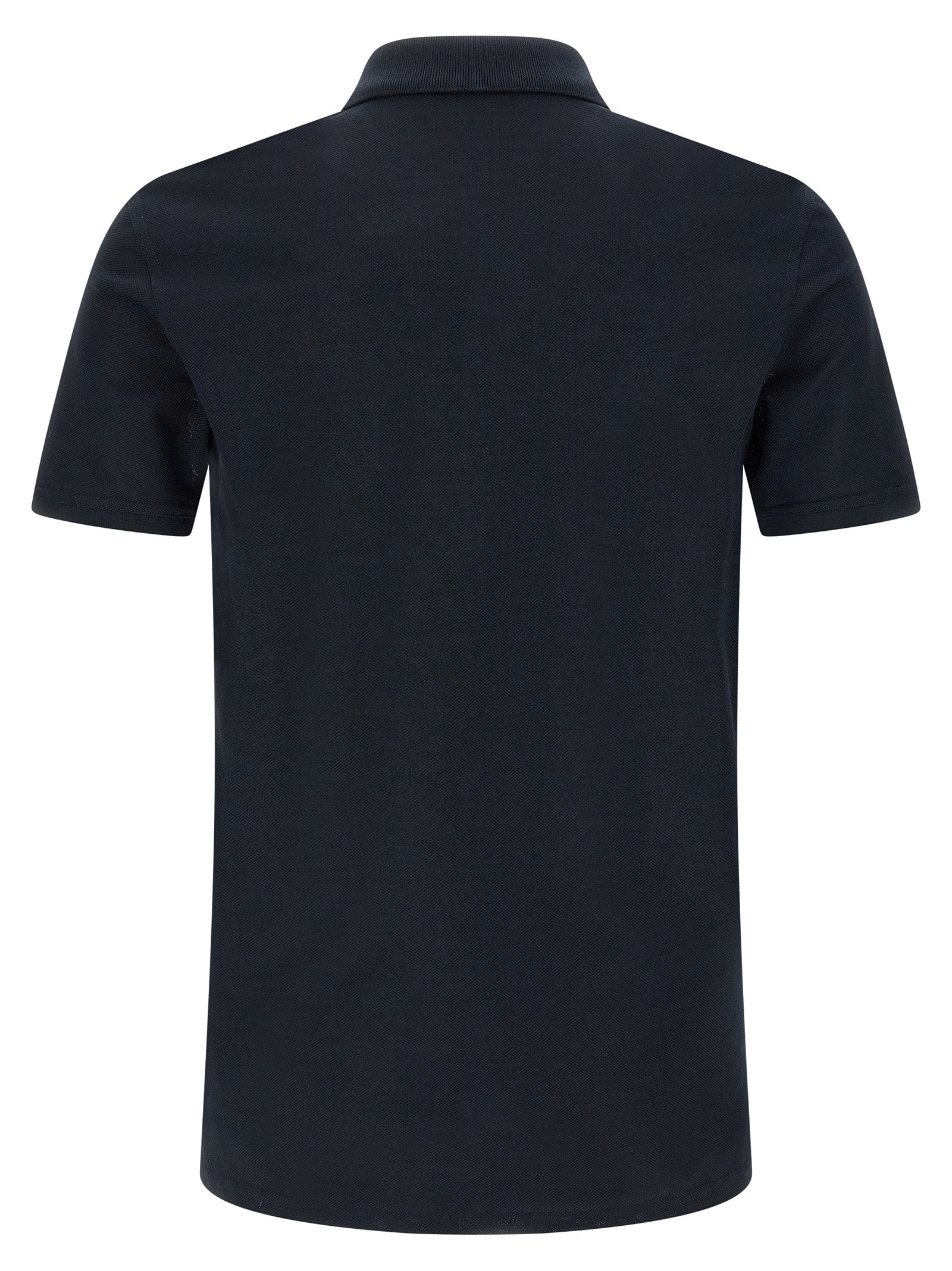 Pocket embroidery polo shirt Blue Cotton