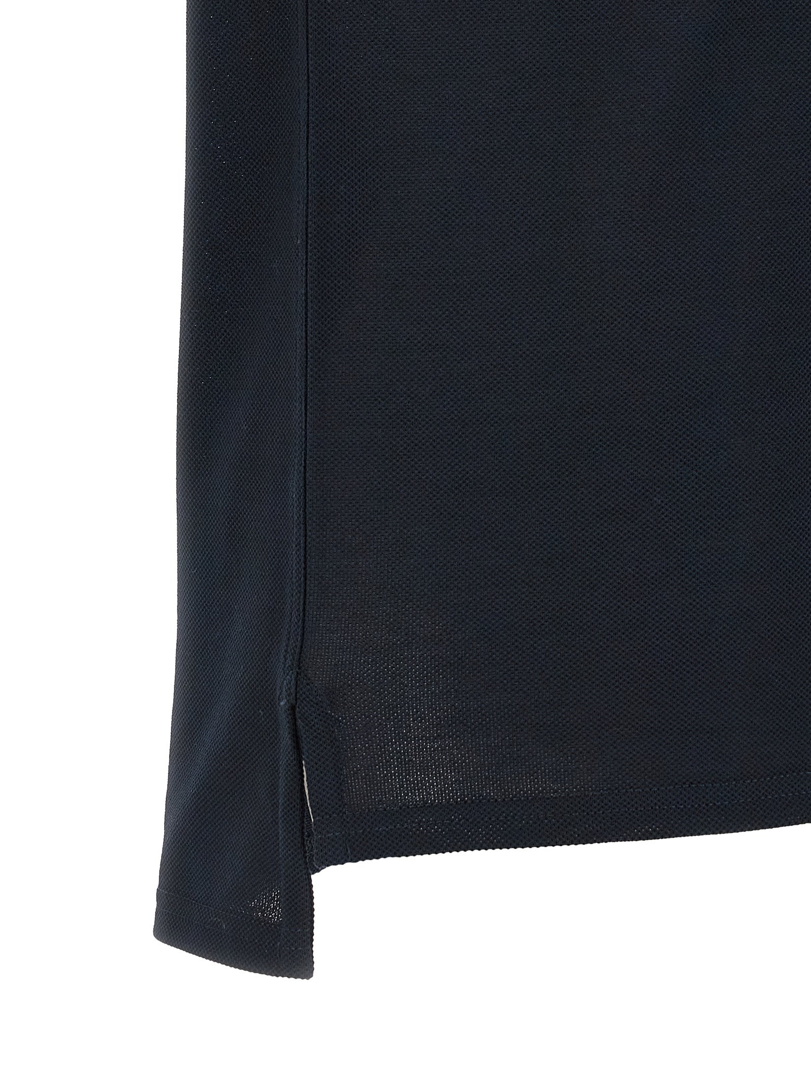 Pocket embroidery polo shirt Blue Cotton