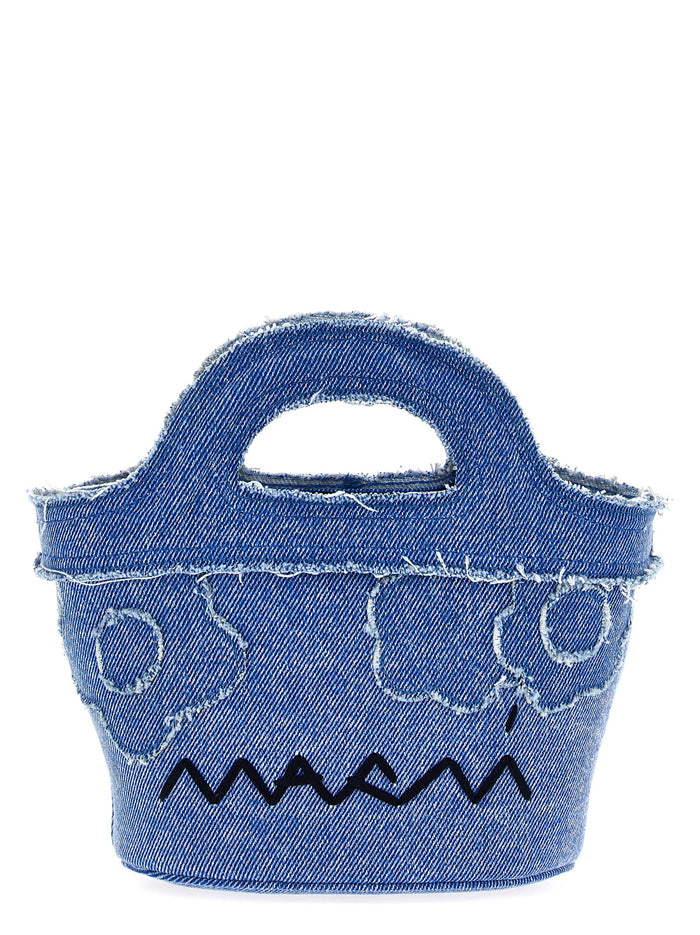 Tropicalia Micro handbag Light Blue Cotton Hand Bags