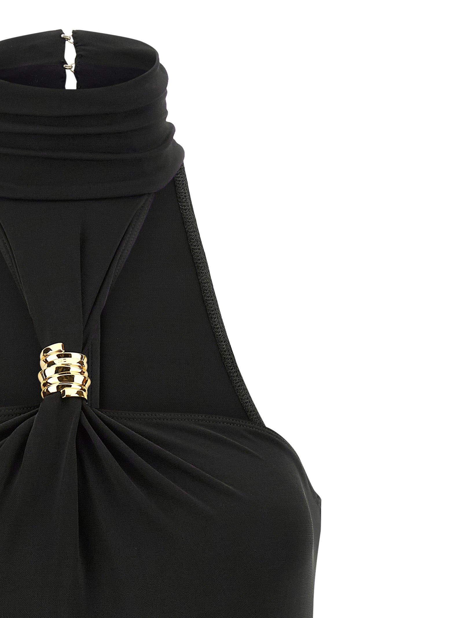 Jewel detail bodysuit Black Viscose Tops
