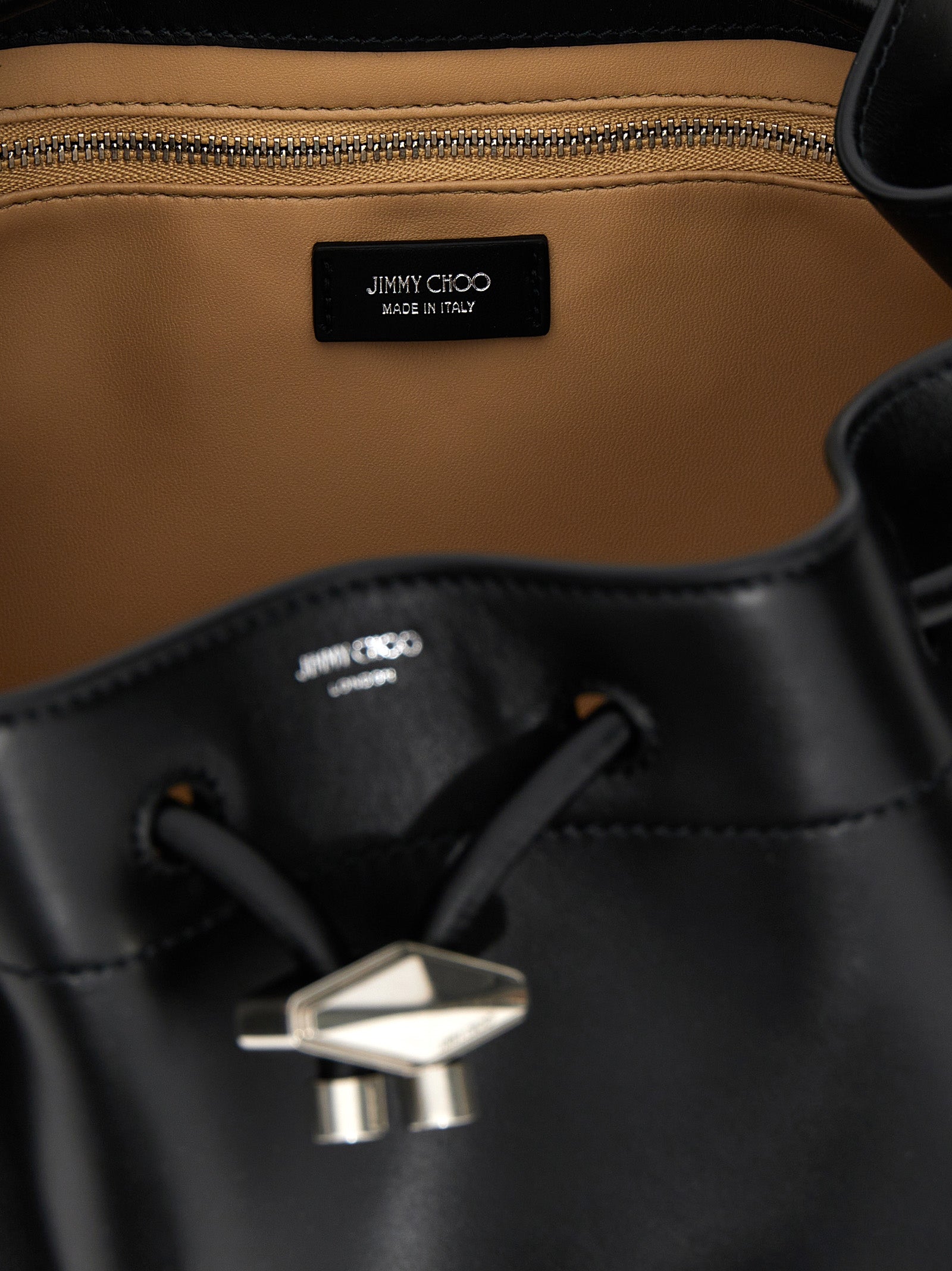 Cinch M shoulder bag Black Calf Leather Brass