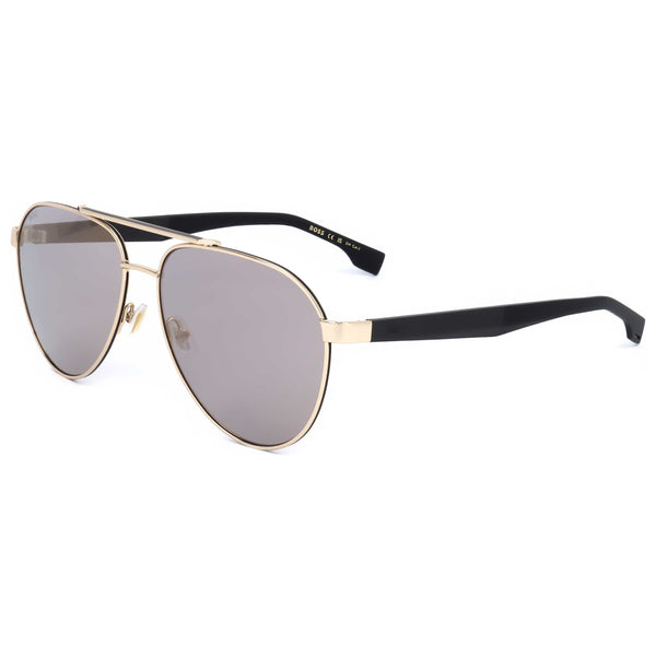 Hugo Boss Mens 60mm Black Gold Sunglasses Boss1485-S-Rhl-60 One Color