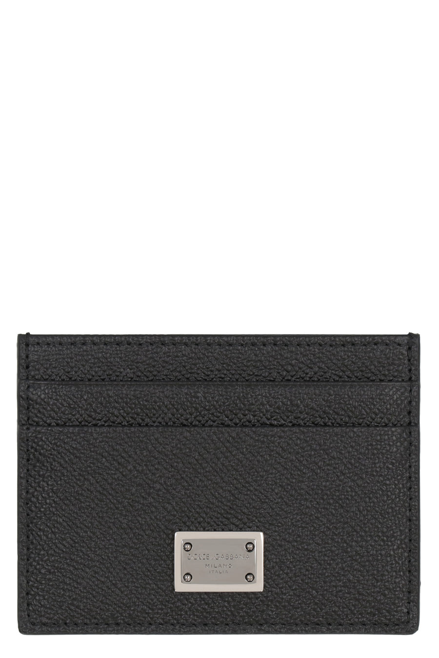 Pebbled Calfskin Card Holder Black Wallets & Cardholders