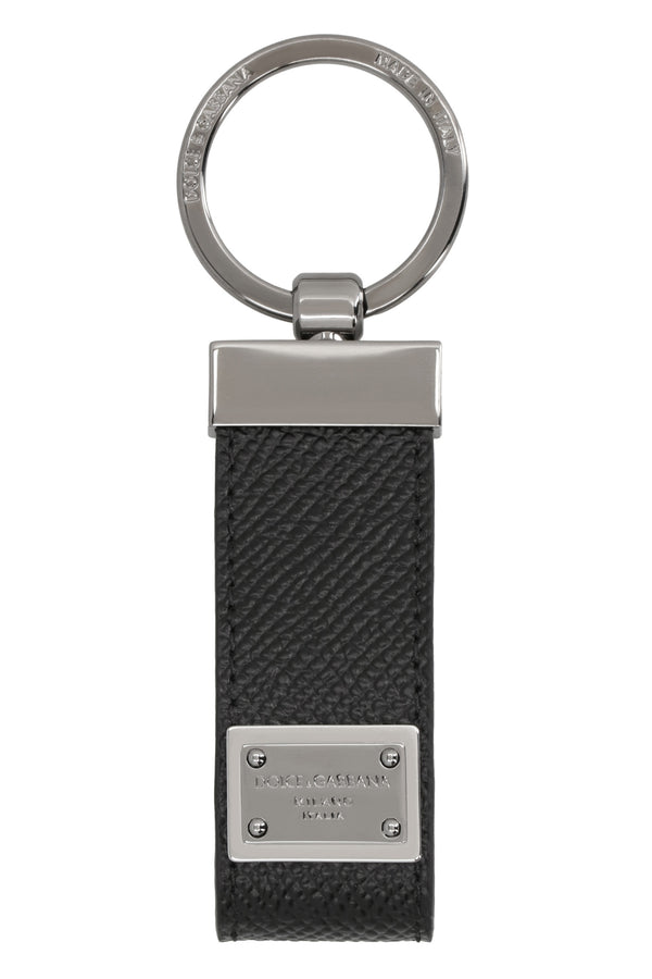 Leather Keyring, Black Calf Keyrings & Chains