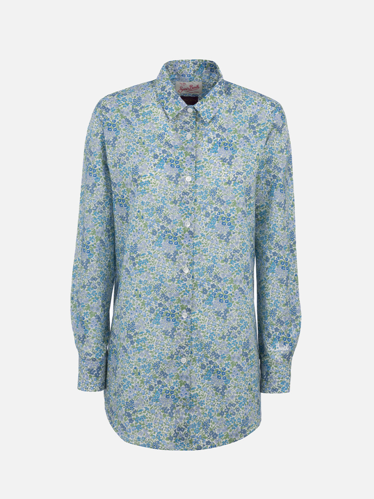 Brigitte Cotton Shirt With Joanna Luise Print | Special Edition Sky