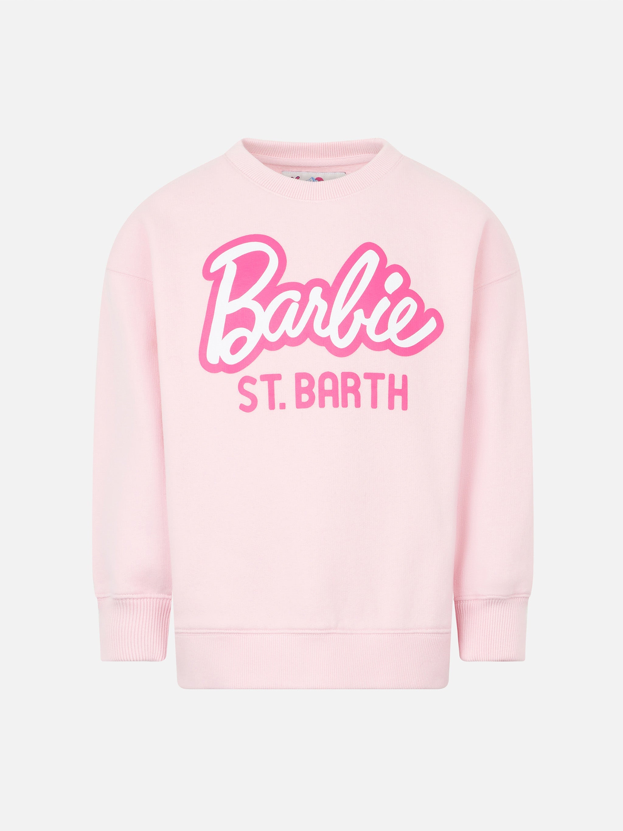 Girl Fleece Sweatshirt With Barbie St. Barth Print | Special Edition Pink